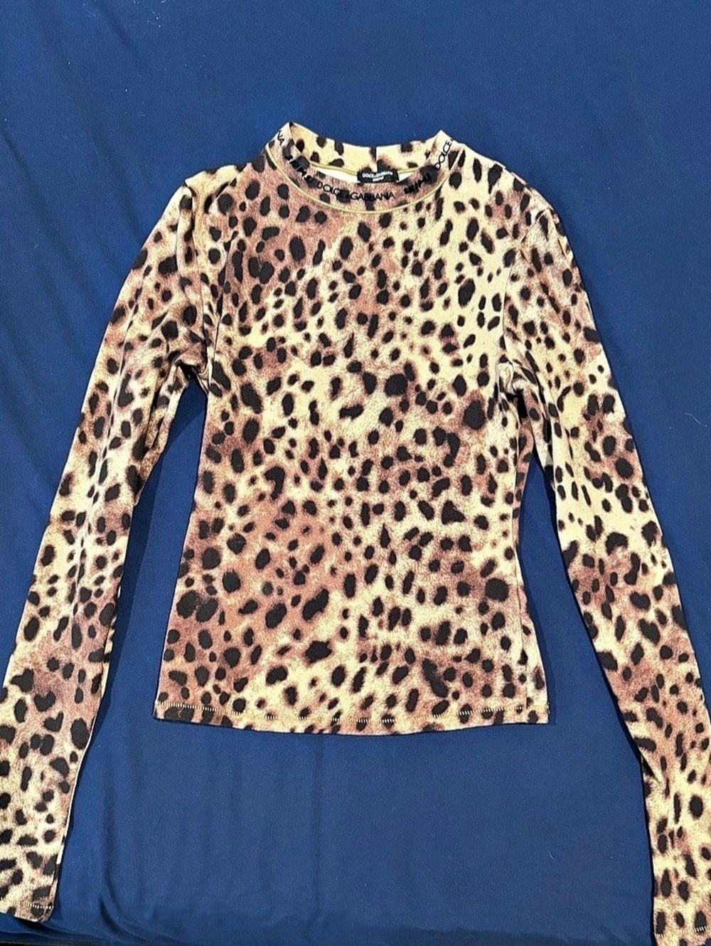 Dolce & Gabbana Leopard Print Long Sleeve Size Small